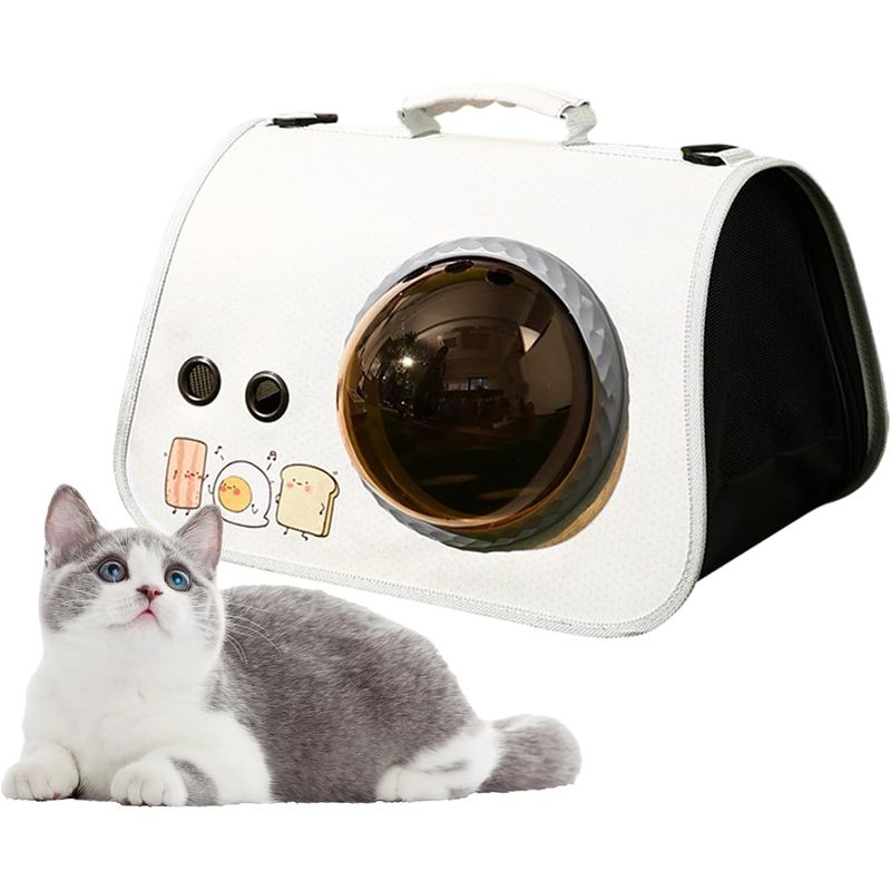 GENERICO - Bolso Transportador para Mascotas Gato Perro Talla M Blanco