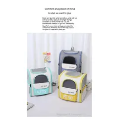 GENERICO - Mochila Transportadora de Mascotas Gato Perro Amarillo