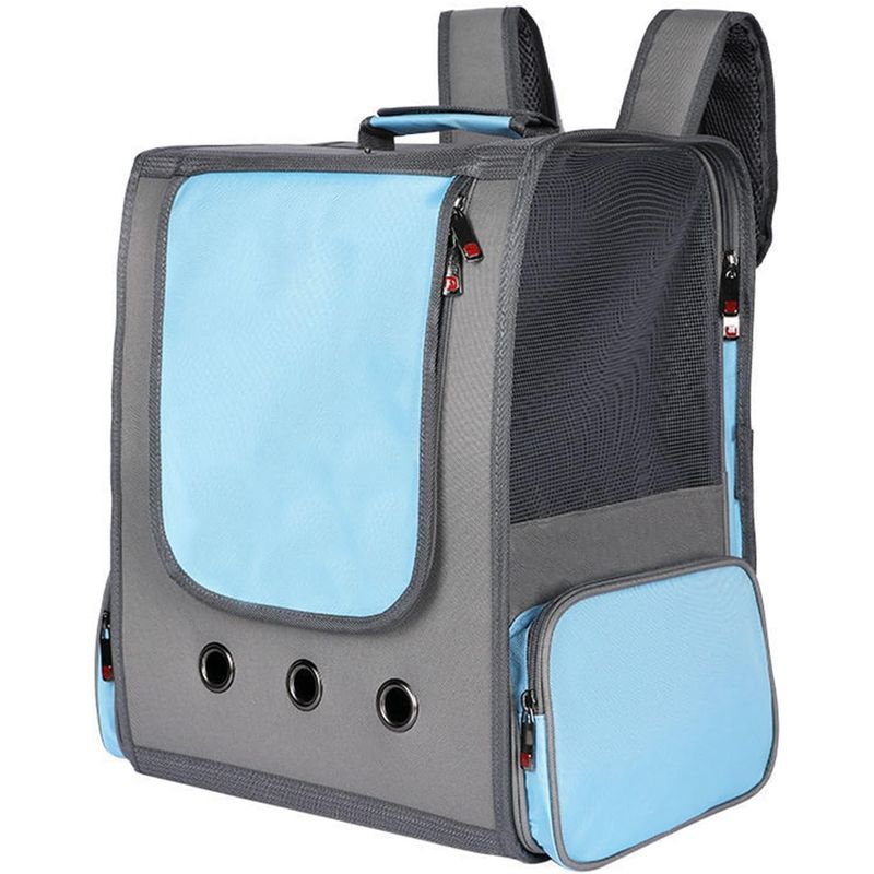 GENERICO - Mochila Transportadora de Mascotas Gato Perro Gris