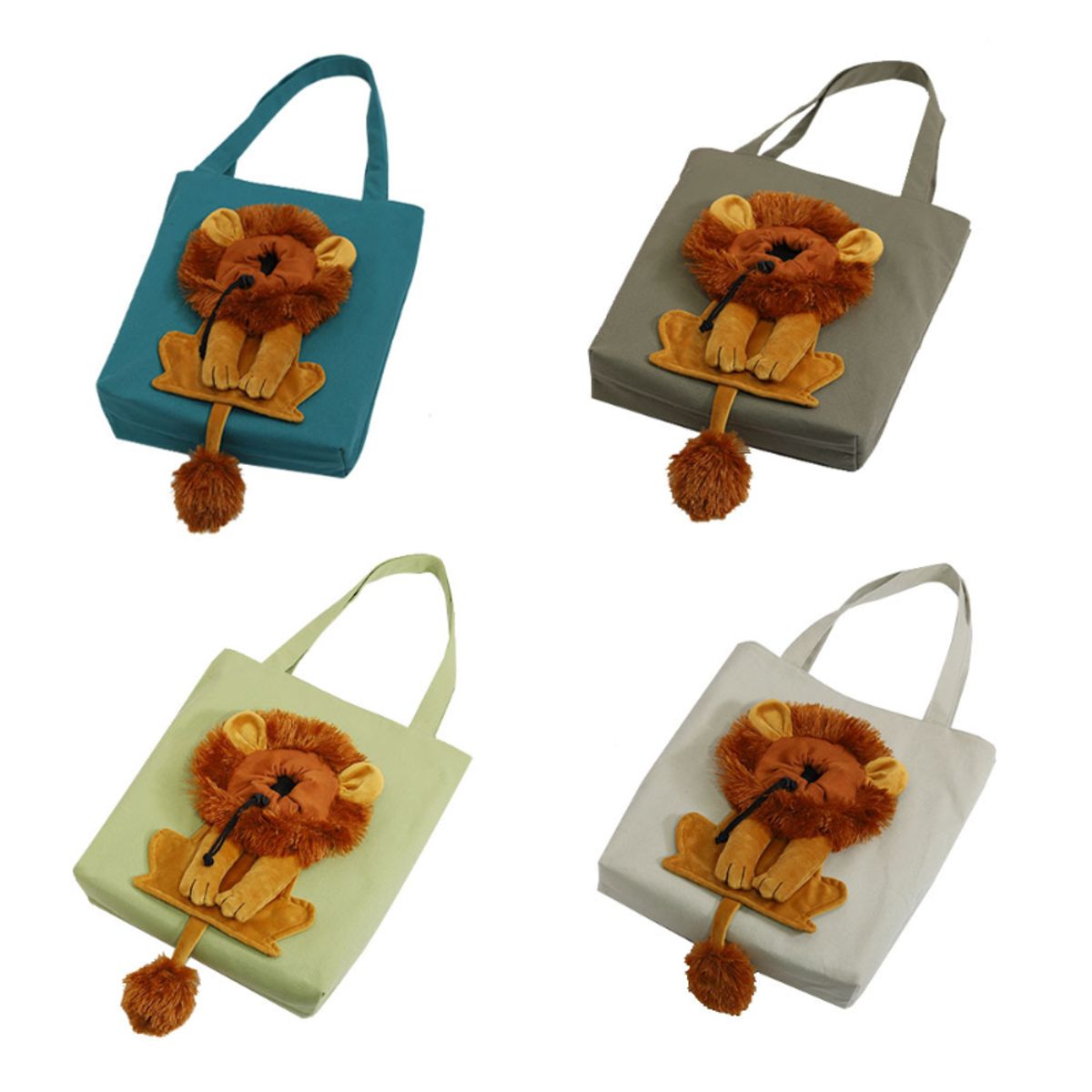 GENERICO - Mochila Transportadora de Mascotas Gato Perro Canguro Gris Talla M