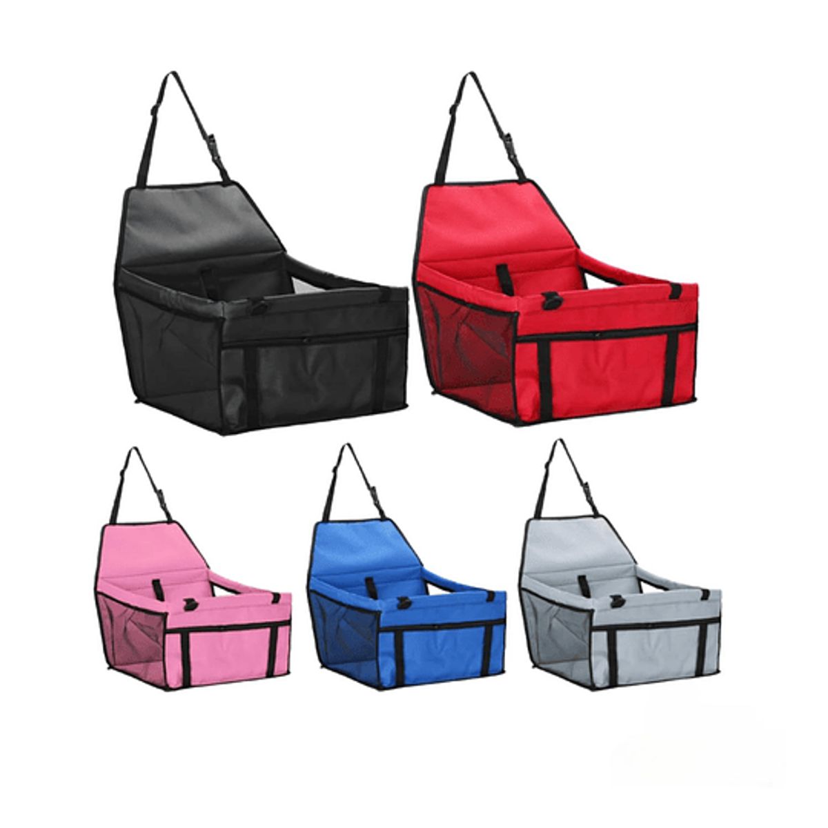 GENERICO - Asiento Transportador de Mascota para Autos Color Rojo