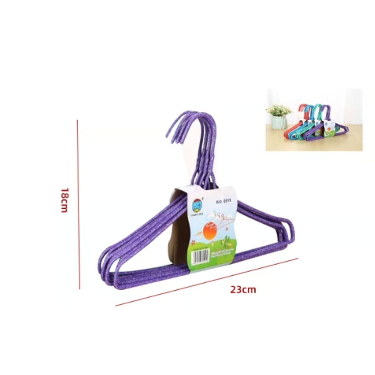 GENERICO - Colgador Plastico Para Ropa 18X23CM 10 PCS