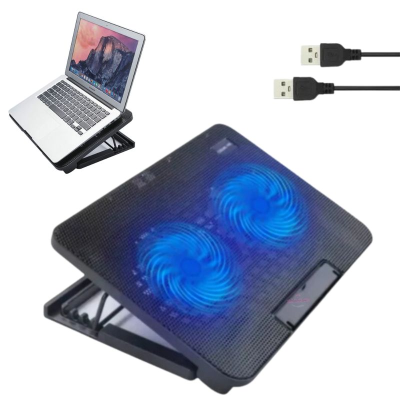 GENERICO - Ventilador Notebook 17 Reclinable Iluminado N99