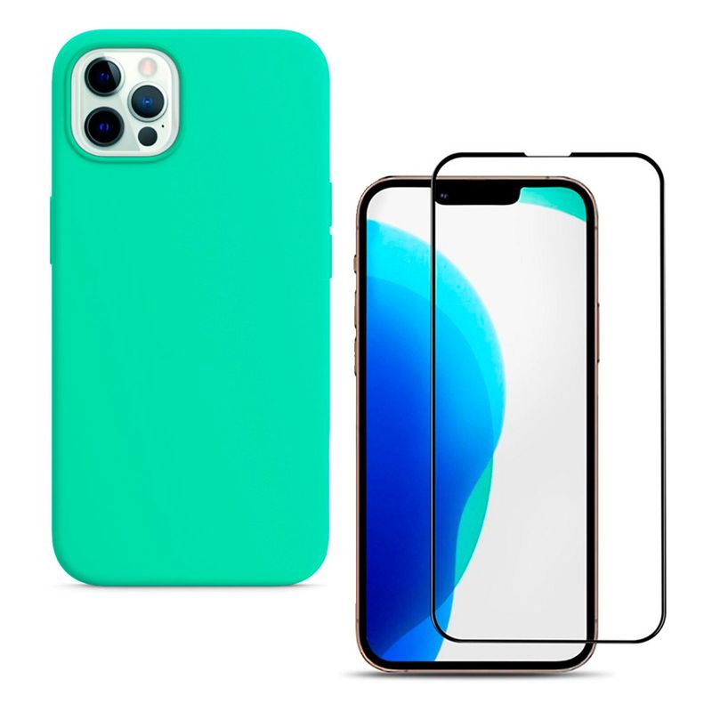 JOIGO - Carcasa Lamina Para iPhone 13 Pro Turquesa.