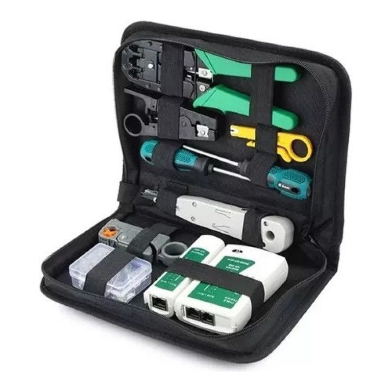 ROZENBERG SPA - Kit De Herramientas Para Redes Crimpeadora Pelacable Bolso