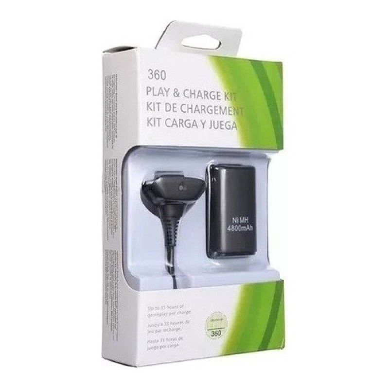 ROZENBERG SPA - Kit Carga Y Juega Xbox360 Batería Y Cable Cargador