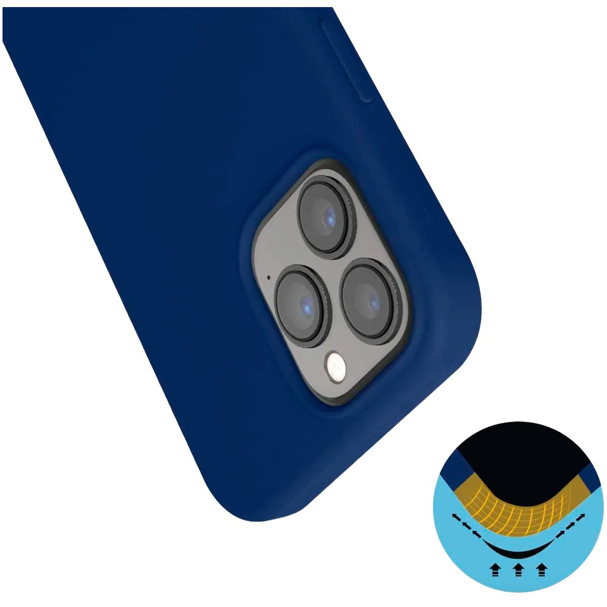 JOIGO - Carcasa Para iPhone 15 Pro Max Goma Azul