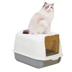 GENERAC - Bandeja sanitaria gatos arenero cerrado 34X51X37 Color GRIS