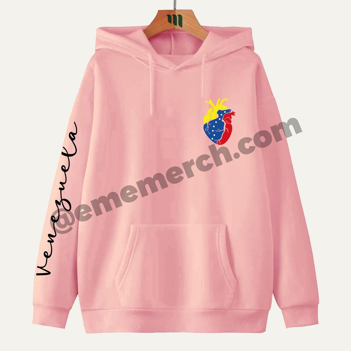 GENERICO - Eme merch poleron Venezuela corazon