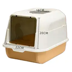 GENERAC - Bandeja sanitaria gatos arenero cerrado 34X51X37 NARANJA
