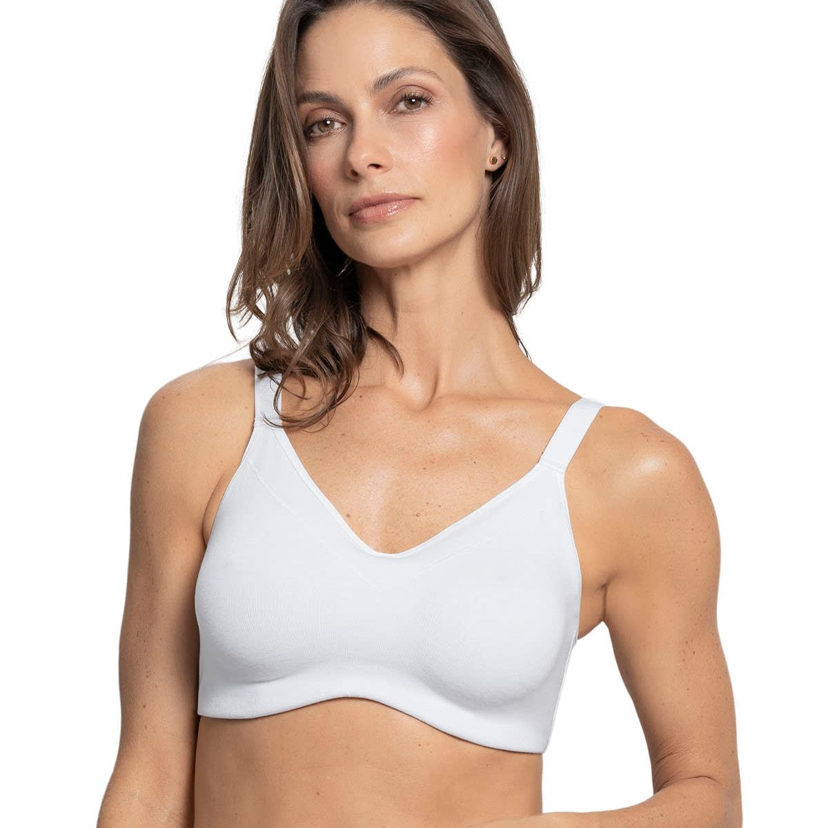 LEONISA - Sostén de alto cubrimiento elaborado en algodón 71348 Blanco