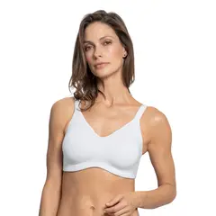 LEONISA - Sostén de alto cubrimiento elaborado en algodón 71348 Blanco