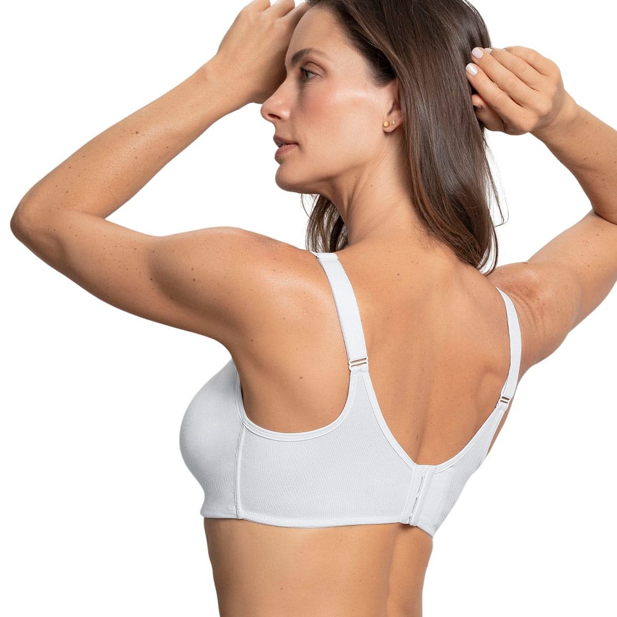 LEONISA - Sostén de alto cubrimiento elaborado en algodón 71348 Blanco