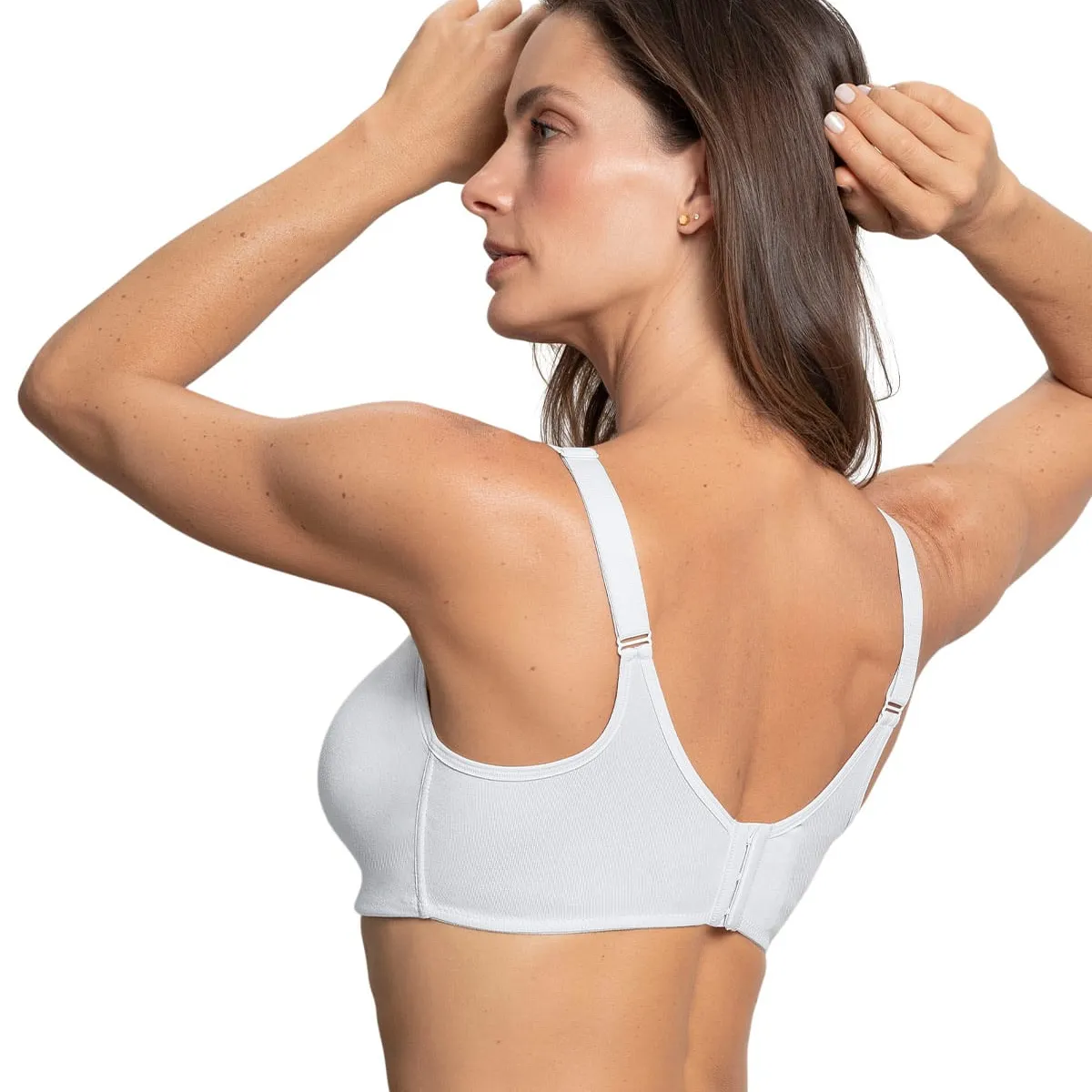 LEONISA - Sostén de alto cubrimiento elaborado en algodón 71348 Blanco