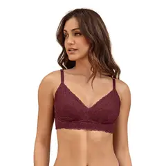 LEONISA - Bralette con costuras internas que simulan arcos 091090 Vino