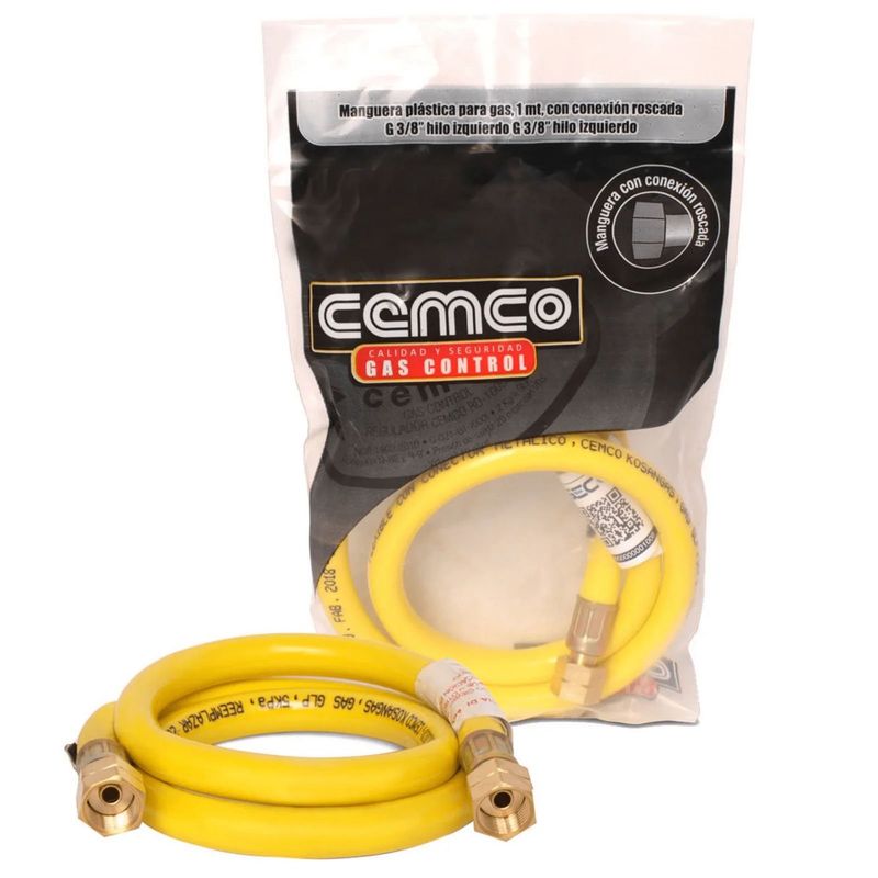 GENERICO - Manguera Flexible Para Gas Amarilla 38 X 38 Certificada