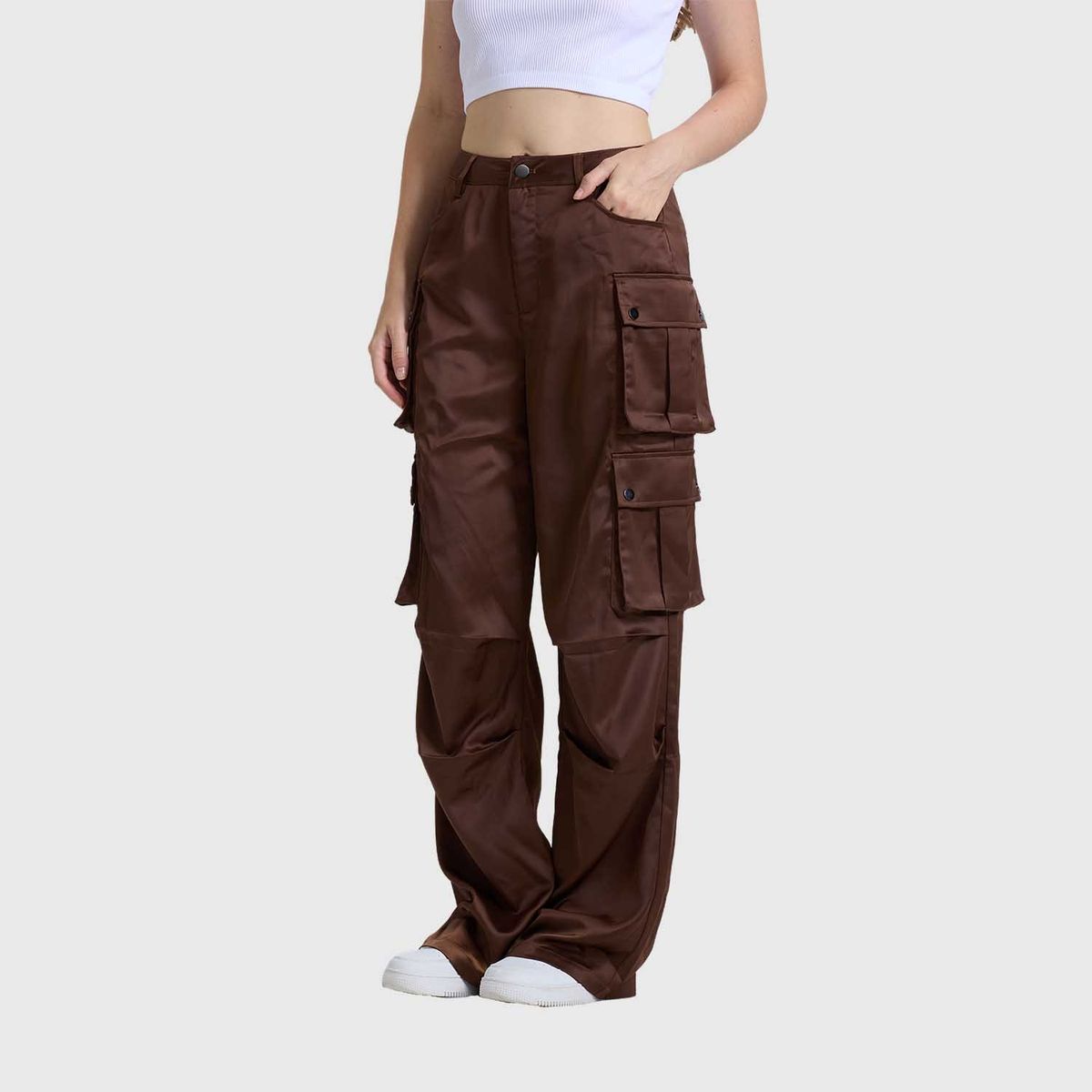 FASHION'S PARK - Pantalón Mujer Cargo Cafe Fashion's Park