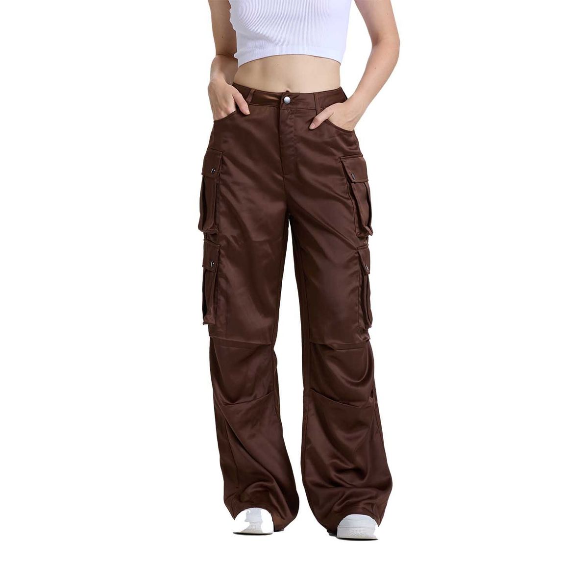 FASHION'S PARK - Pantalón Mujer Cargo Cafe Fashion's Park