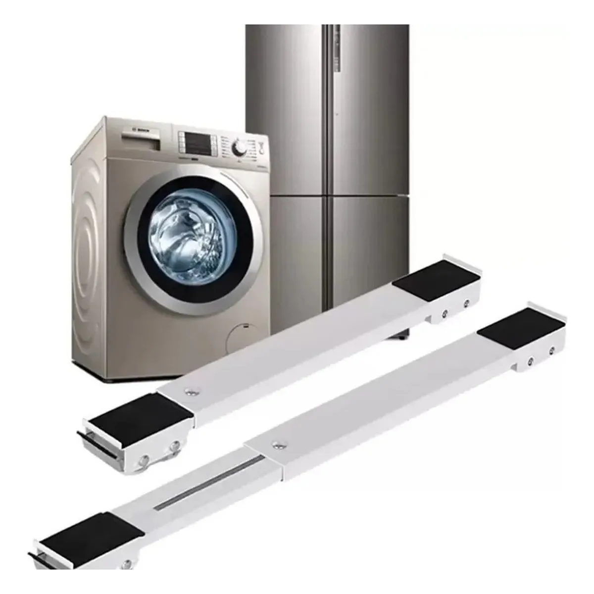 GENERICO - Base Móvil Ajustable Con Ruedas Para Lavadora Nevera