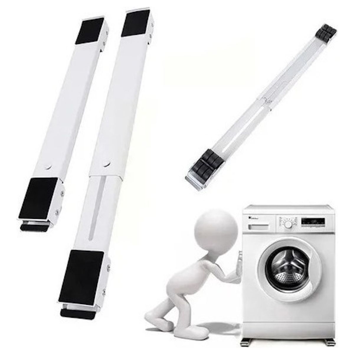 GENERICO - Base Móvil Ajustable Con Ruedas Para Lavadora Nevera