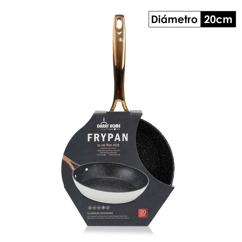 DANNY HOME - Sarten Alumninio forjado Blanco Fundo Negro Reciclable 20cm Danny Home