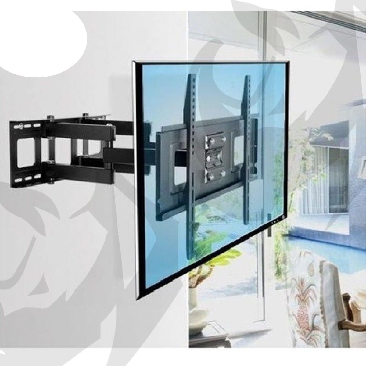 GENERICO - Soporte Base Tv Móvil Doble Brazo 32 Hasta 65 Pulgadas