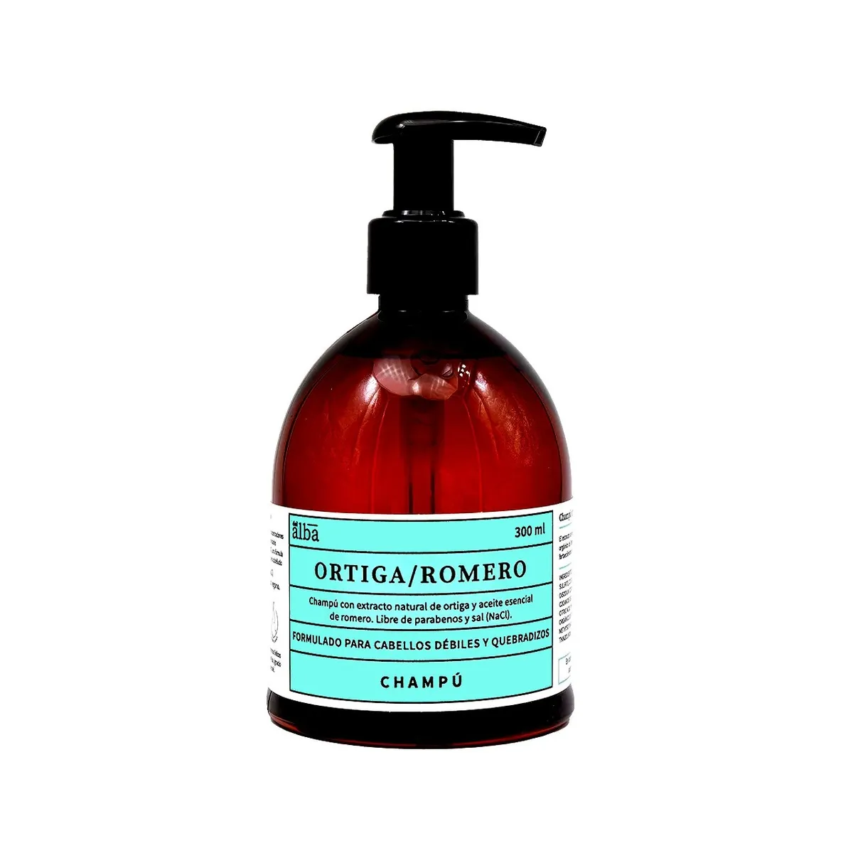 ALBA - Champú Anticaída Ortiga Romero 300ml Vegano - Del Alba