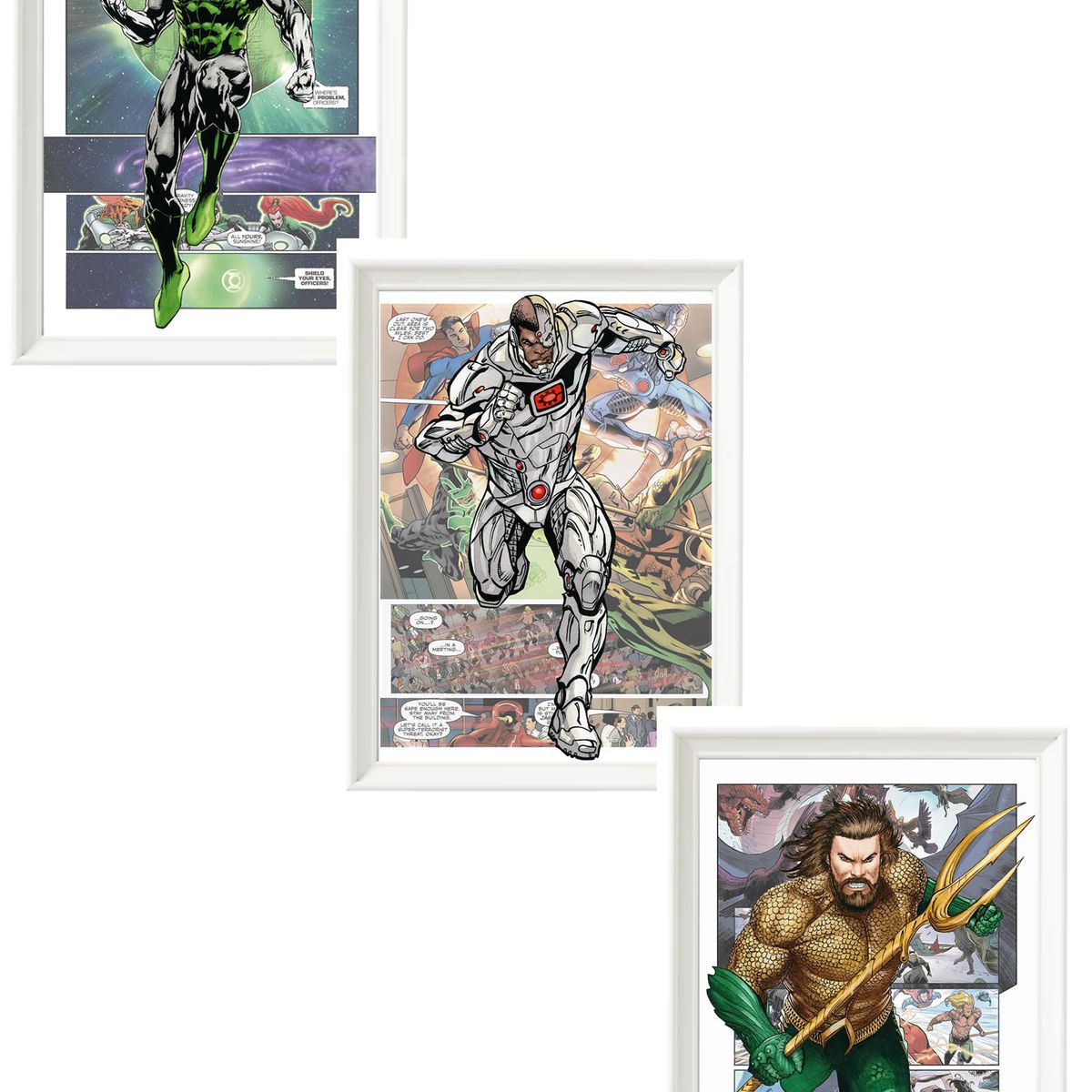 DECORACION CREATIVA - Set Cuadros Infantil DC - Heroes Originales Liga 2