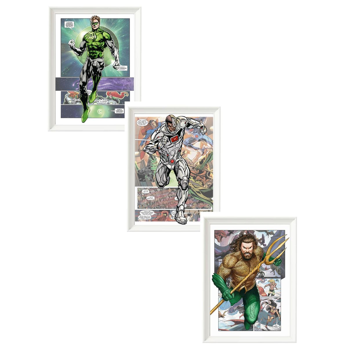 DECORACION CREATIVA - Set Cuadros Infantil DC - Heroes Originales Liga 2