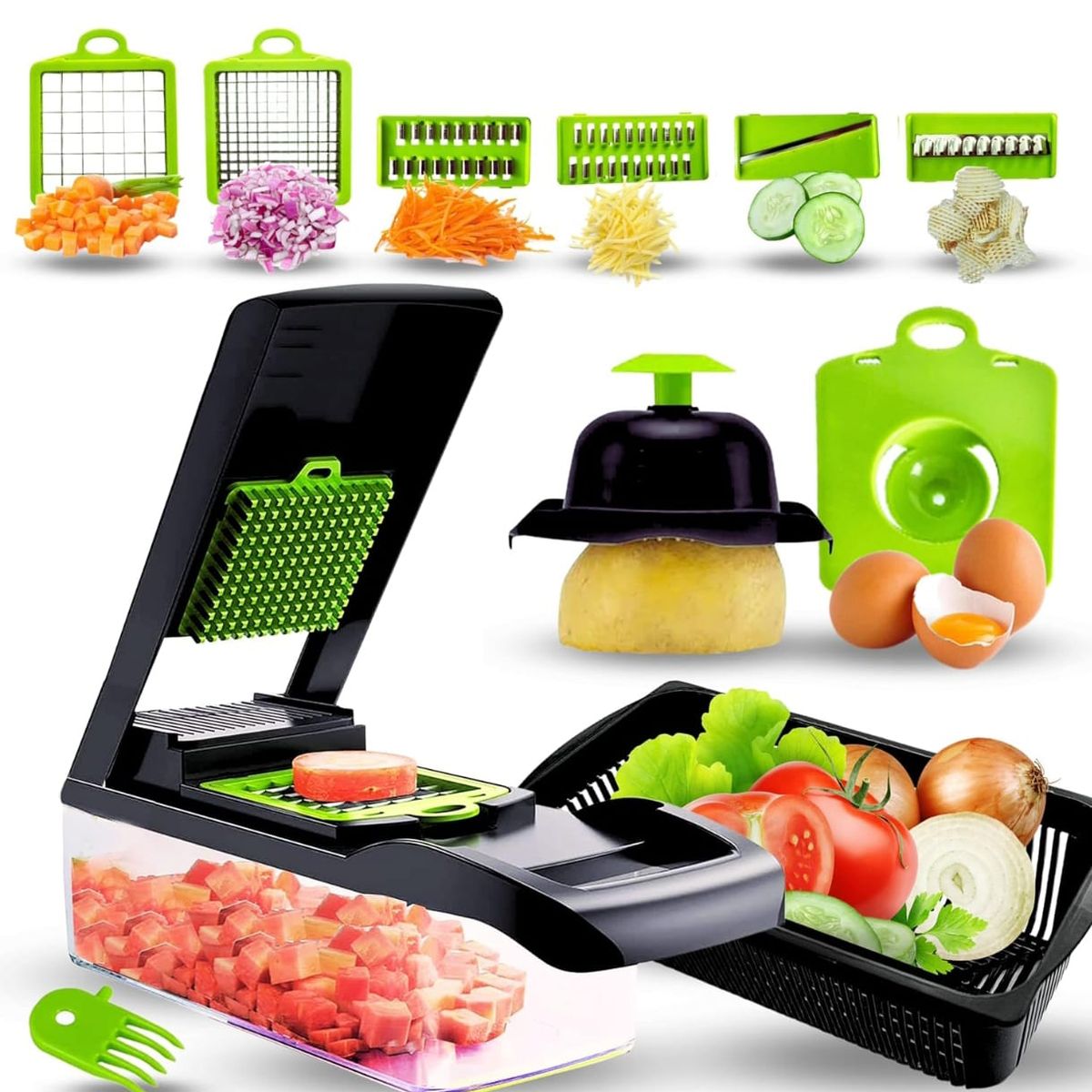 GENERICO - Cortador Picador De Verduras 16 En 1