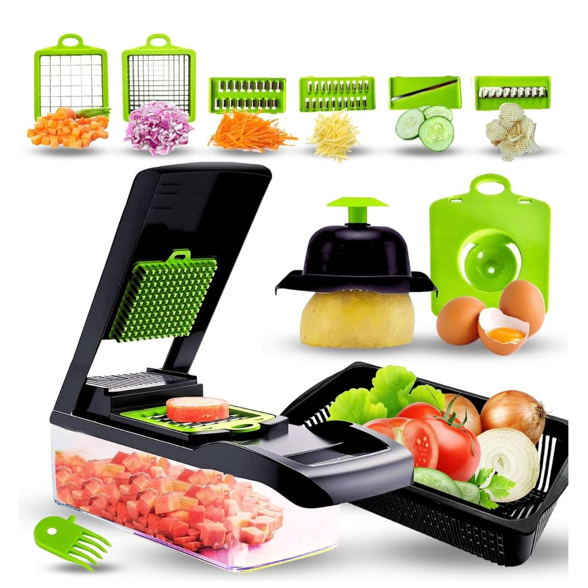GENERICO - Cortador Picador De Verduras 16 En 1