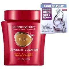 GENERICO - Limpiador joyas de oro diamante platino Connoisseurs + paño