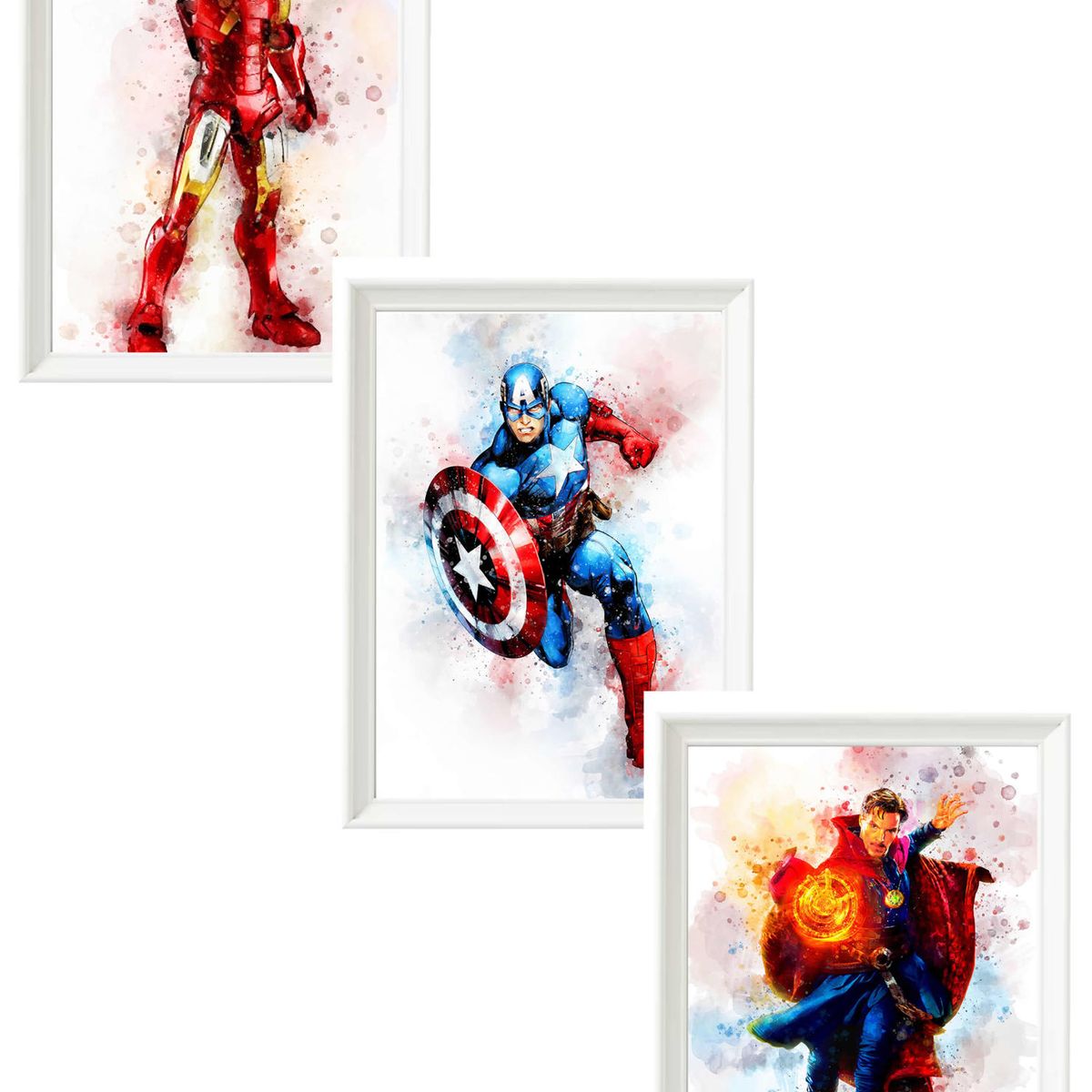 DECORACION CREATIVA - Set de Cuadros Infantiles Marvel2 X3
