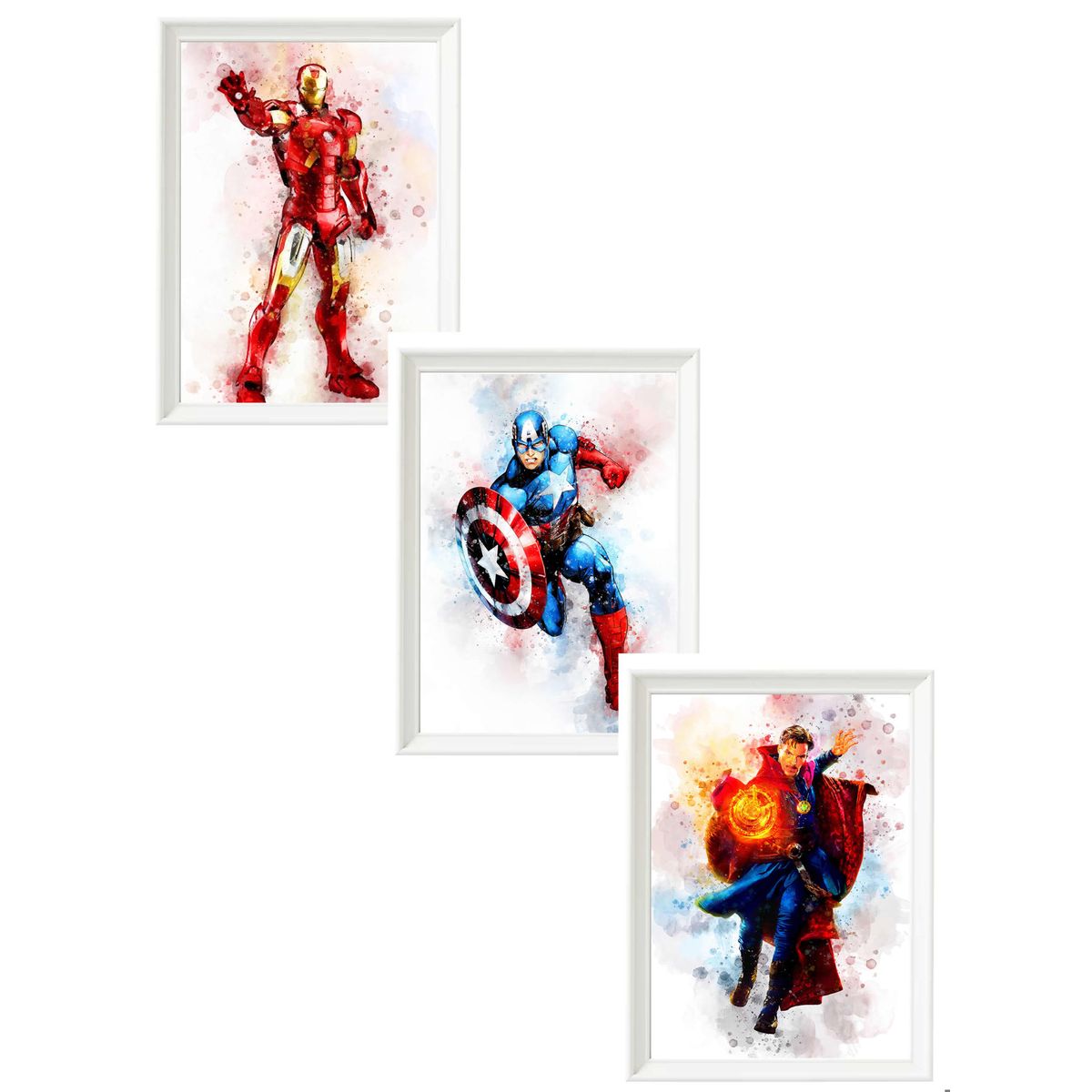 DECORACION CREATIVA - Set de Cuadros Infantiles Marvel2 X3