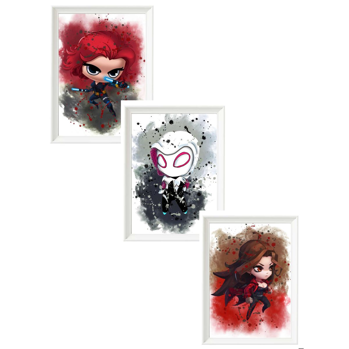 DECORACION CREATIVA - Set Cuadros Infantil DC - Heroinas Lady Marvel 1