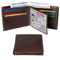 Billetera Tarjetero Cuero Para Hombre Rfid Ultra Delgada