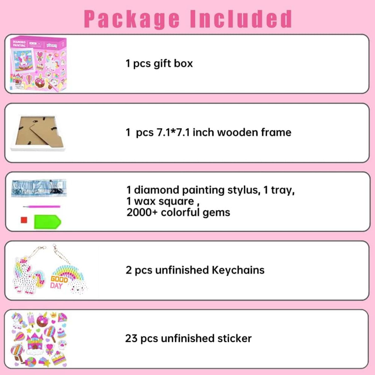 LUKOVEE - Kit De Pintura Diamantes 5d Diy Para Niños Con Marco