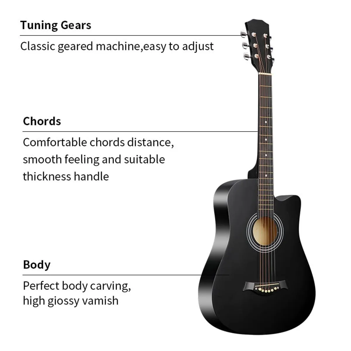 BLUEDREAMER - Set Guitarra Clásica 38 Redburst