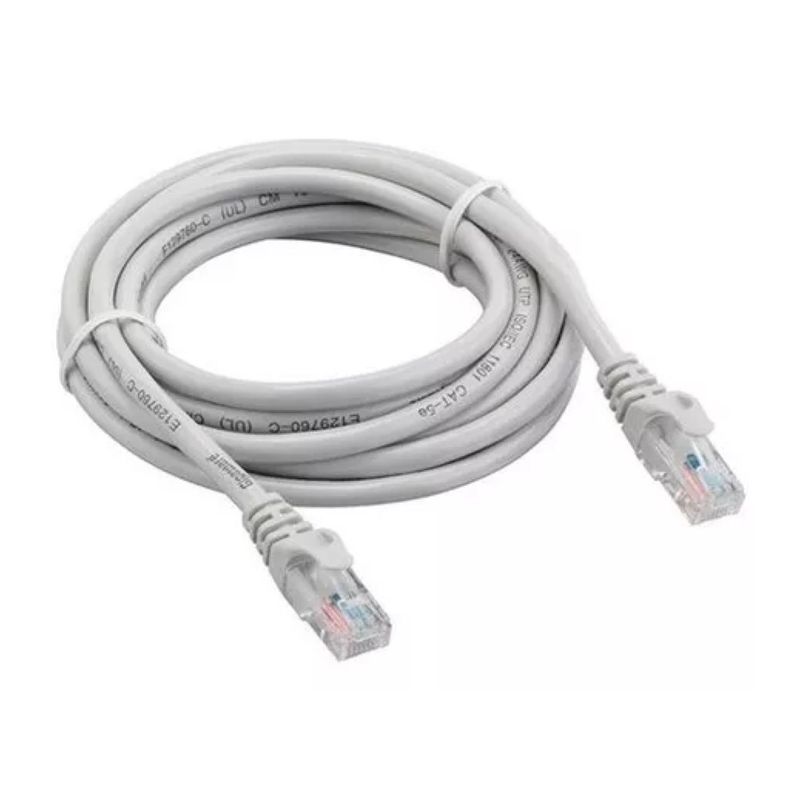 GENERICO - Cable UTP De Red RJ45 5mts 5E Blanco Ultra