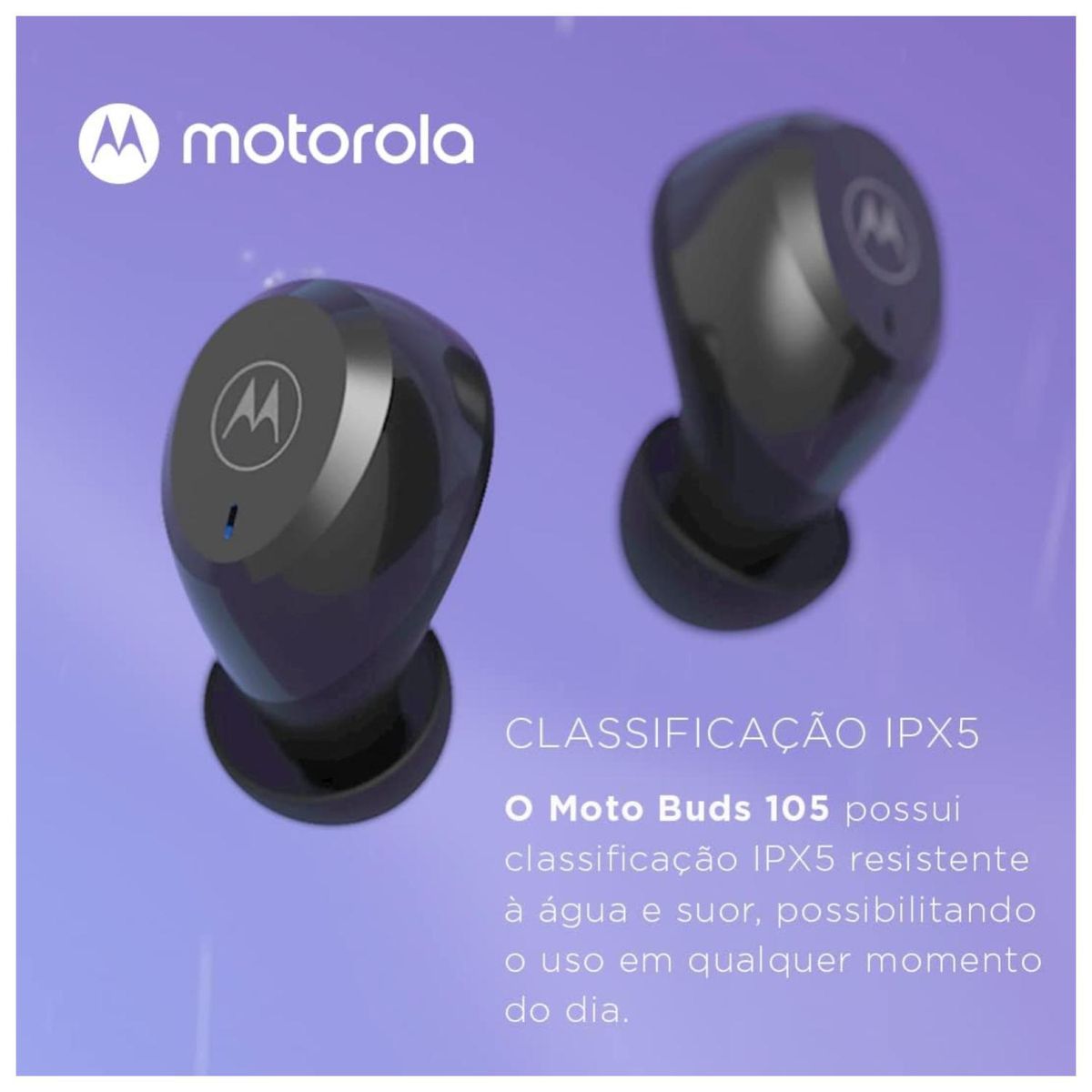 MOTOROLA - Audifonos Bluetooth TW IPX5 Recargables Moto Buds 105 Blanco