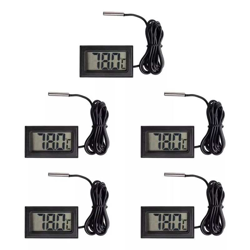 KUANGYE - Pack 5 Termómetro Digital Con Sonda -50 - 110 ºc