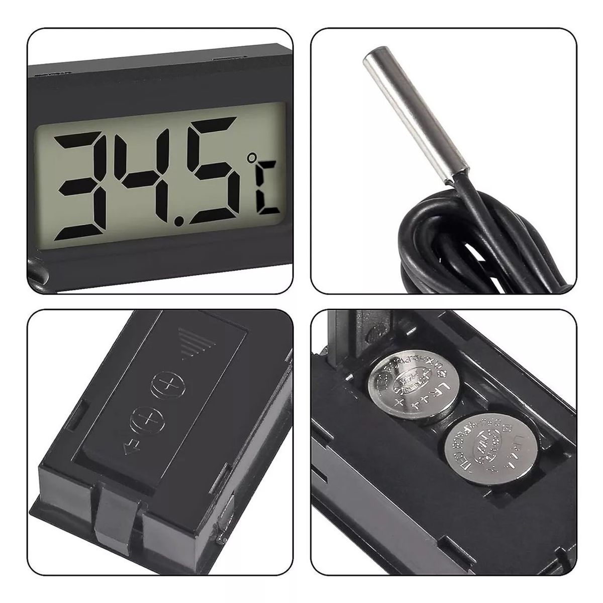 KUANGYE - Pack 5 Termómetro Digital Con Sonda -50 - 110 ºc