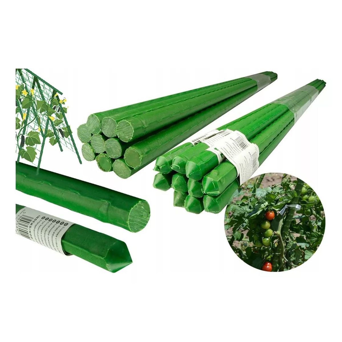 KUANGYE - Tutores Plásticos Para Plantas 4 Unidades