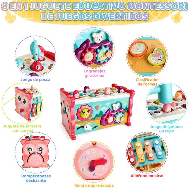 LUKOVEE - Juguetes Didáctico Para Niños Montessori Educativos 8 En 1