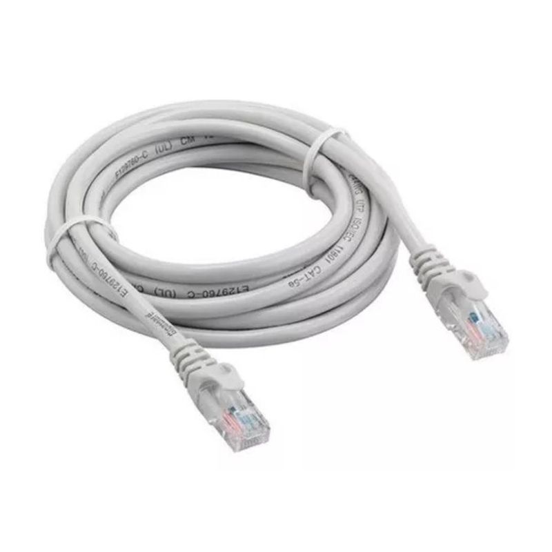 GENERICO - Cable UTP De Red RJ45 20mts 5E Blanco Ultra