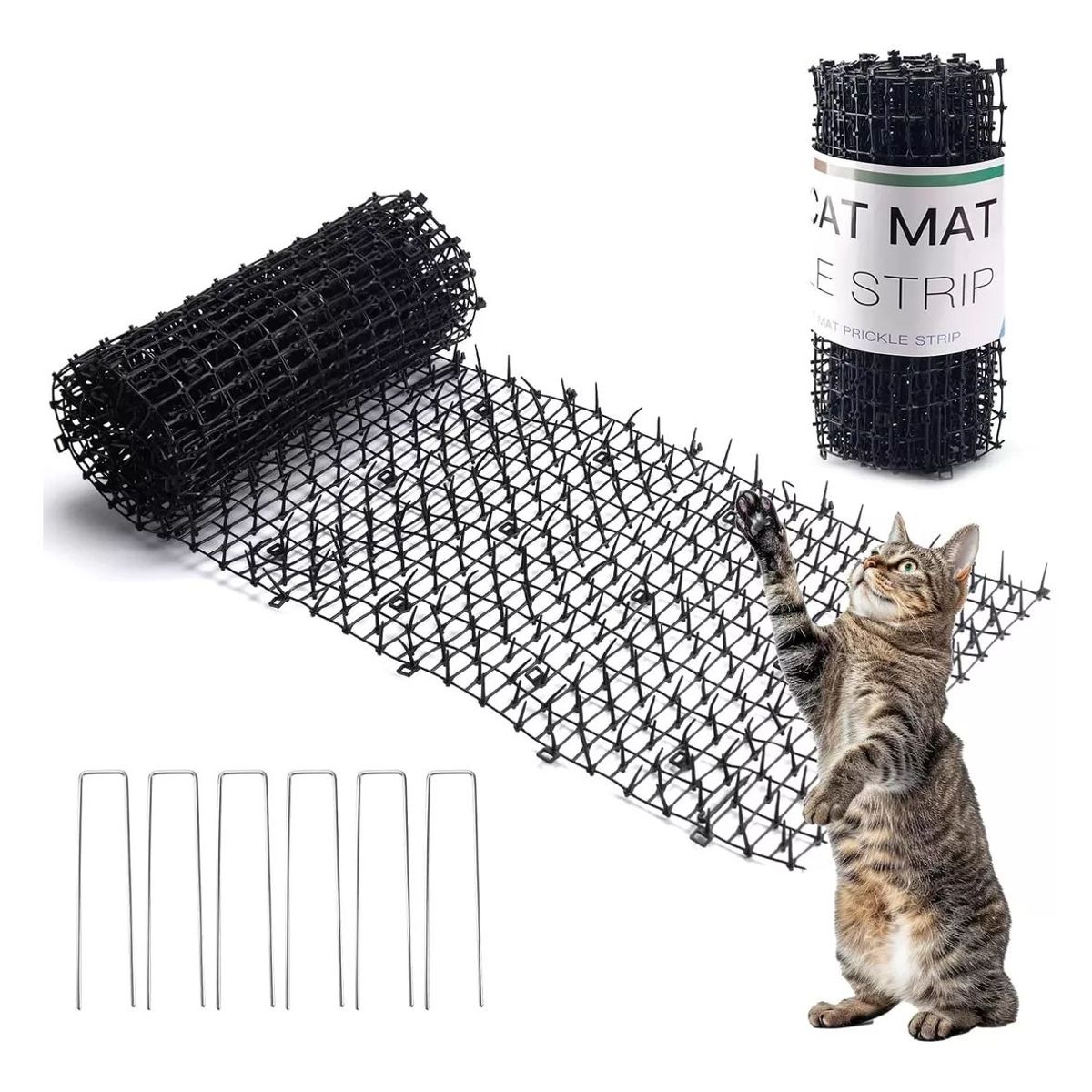 KUANGYE - 10 Alfombrillas De Miedo Para Gatos, Jardín, Antigato, Tiras