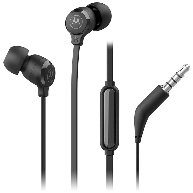 MOTOROLA - Audifonos Alambricos Manos Libres Jack 35mm Negro EarBuds3S.