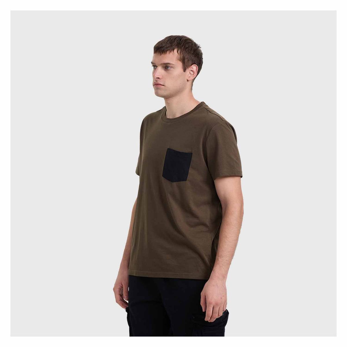 FASHION'S PARK - Polera Hombre Con Bolsillo Verde Militar Fashion's Park