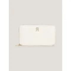 TOMMY HILFIGER - Billetera Iconic Con Cierre Blanco
