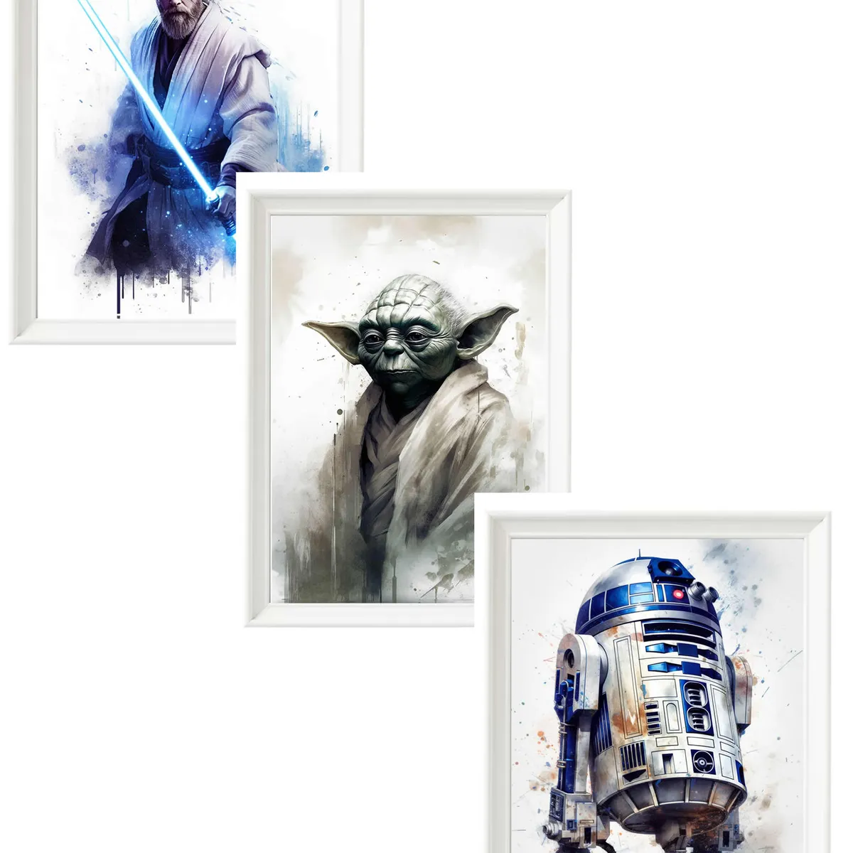DECORACION CREATIVA - Set Cuadros Reproducciones IA Starwars